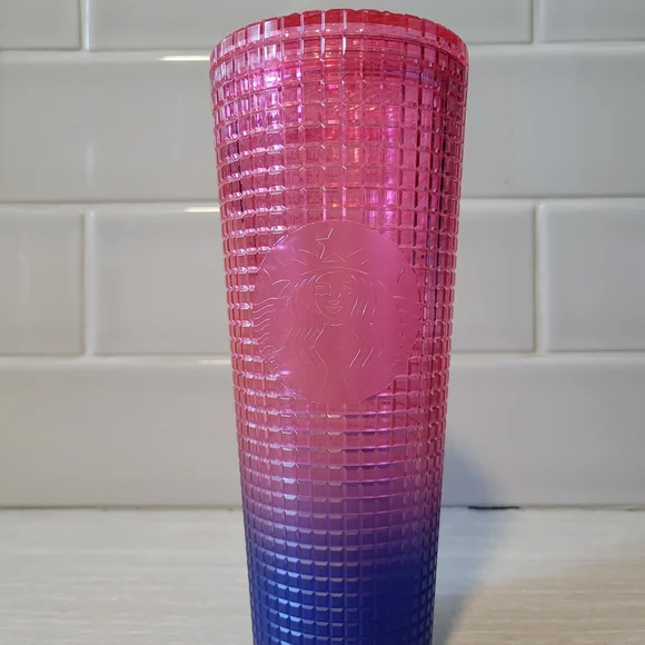 Starbucks Pink and Blue Ombre Tumbler 24 OZ - Picture 1 of 2